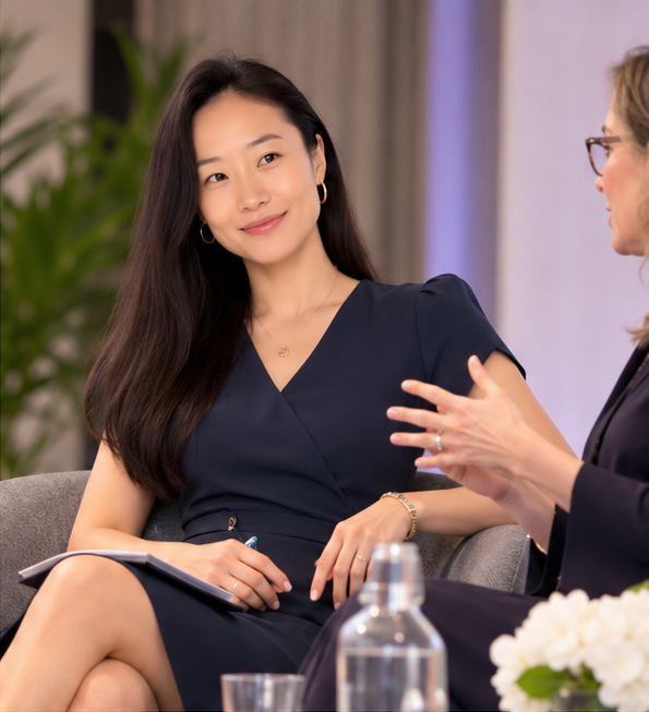 Tea in conversation on a panel
